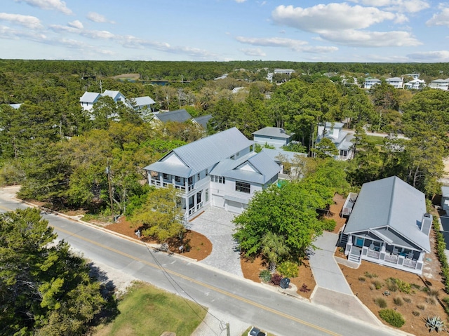 aerial view with a residential view