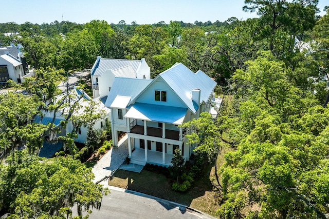 aerial view with a view of trees