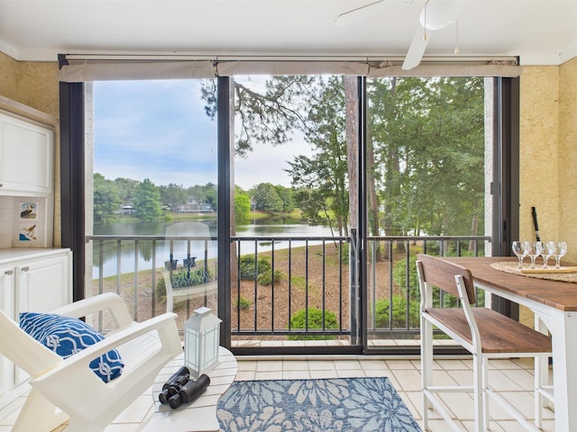 210 Southlake Ct Unit 210, Niceville, FL 32578 - sunroom with a water view and view of scattered trees