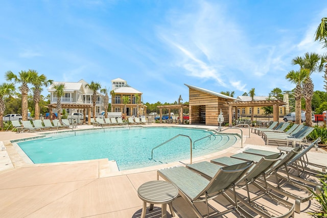 LOT39 String Lily Cv, Santa Rosa Beach, FL 32459 - community pool with a pergola and a patio