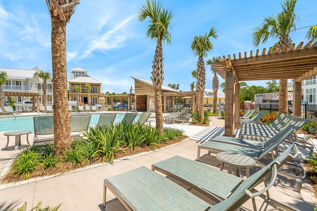 LOT39 String Lily Cv, Santa Rosa Beach, FL 32459 - view of patio / terrace featuring a pergola and a community pool