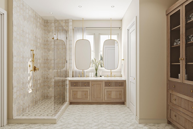 LOT39 String Lily Cv, Santa Rosa Beach, FL 32459 - bathroom with tiled shower and vanity