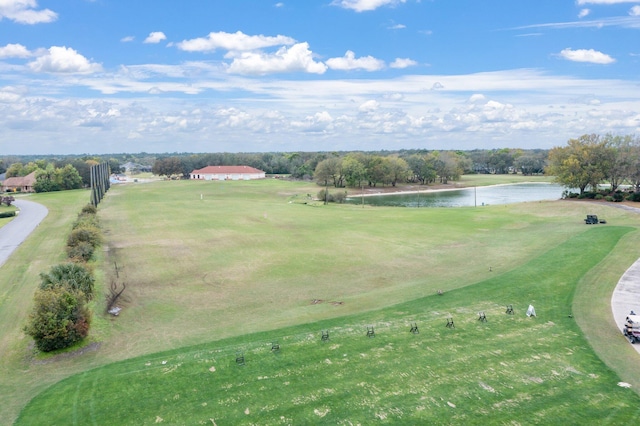 7008 Turnberry Cir, Navarre, FL 32566 - drone / aerial view featuring a water view and view of golf course