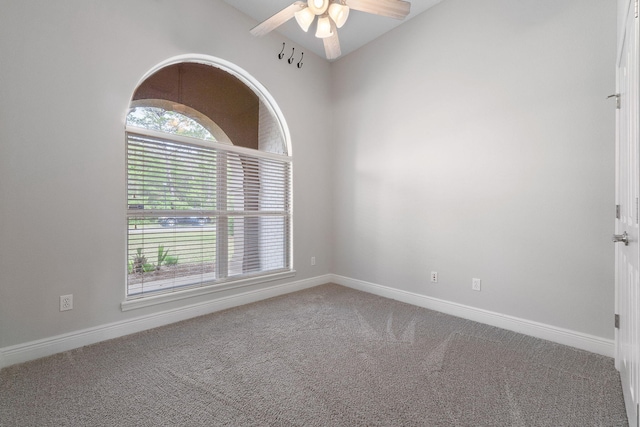 7008 Turnberry Cir, Navarre, FL 32566 - unfurnished room with carpet flooring, ceiling fan, and baseboards