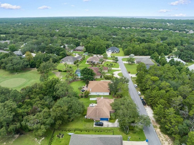 7008 Turnberry Cir, Navarre, FL 32566 - birds eye view of property with a residential view and a forest view