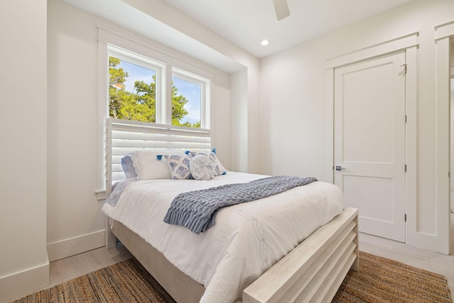 144 Dalton Dr, Santa Rosa Beach, FL 32459 - bedroom with ceiling fan, recessed lighting, and baseboards