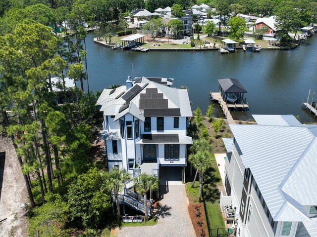 182 My Way, Santa Rosa Beach, FL 32459 - bird's eye view featuring a water view and a residential view