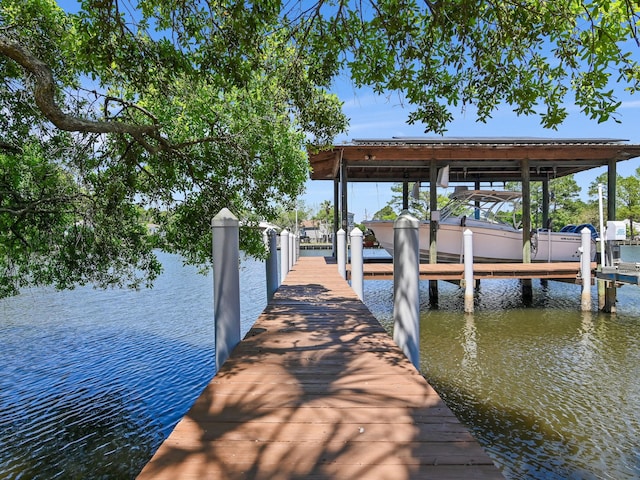 182 My Way, Santa Rosa Beach, FL 32459 - view of dock featuring boat lift and a water view
