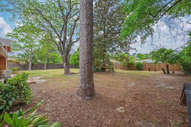 11 Birch Ave, Shalimar, FL 32579 - view of yard with cooling unit and a fenced backyard