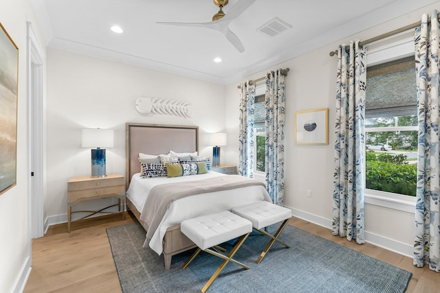 10 Basal St, Inlet Beach, FL 32461 - bedroom with light wood finished floors, baseboards, and recessed lighting
