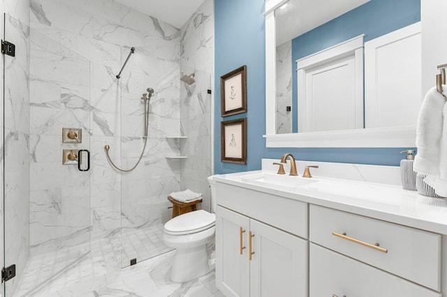 10 Basal St, Inlet Beach, FL 32461 - full bath with a marble finish shower, marble look tiles, toilet, and vanity