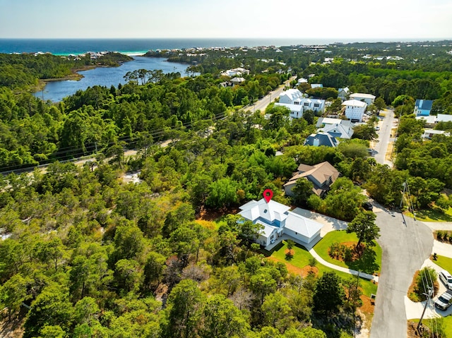 79 Blue Coral Dr W, Santa Rosa Beach, FL 32459 - drone / aerial view of a large body of water and a heavily wooded area
