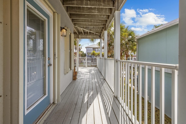view of wooden deck