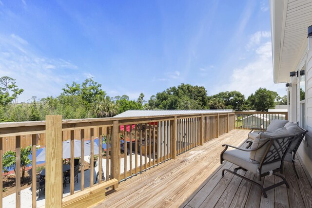 view of wooden deck