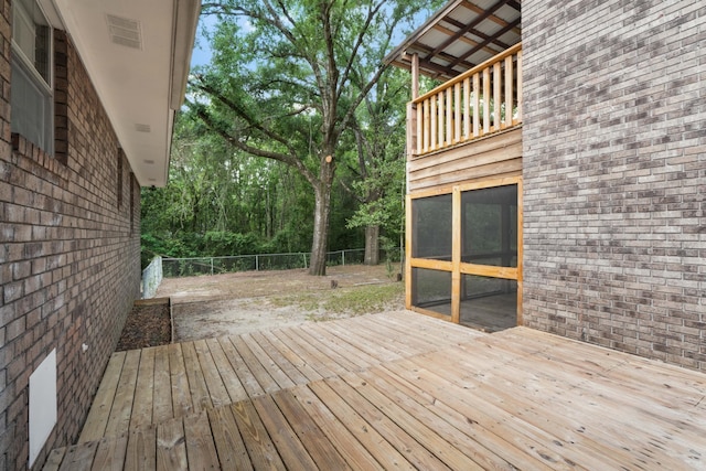 255 Brackin St, Crestview, FL 32539 - wooden terrace featuring fence