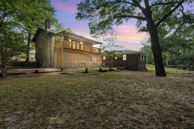 255 Brackin St, Crestview, FL 32539 - view of yard featuring a balcony