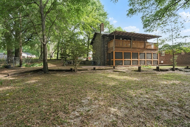 255 Brackin St, Crestview, FL 32539 - view of yard featuring a deck