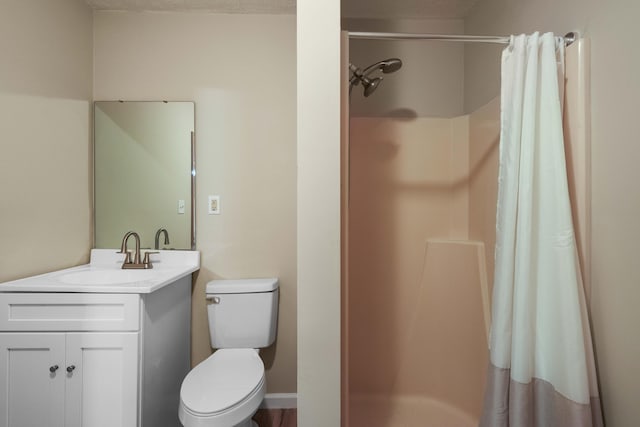 255 Brackin St, Crestview, FL 32539 - bathroom featuring vanity, toilet, and a shower with curtain