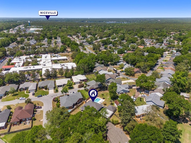 drone / aerial view featuring a residential view
