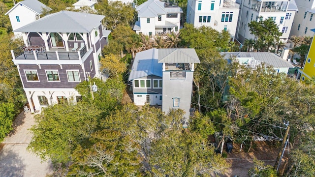 aerial view with a residential view