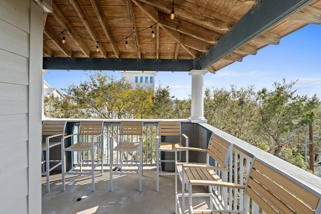 view of balcony