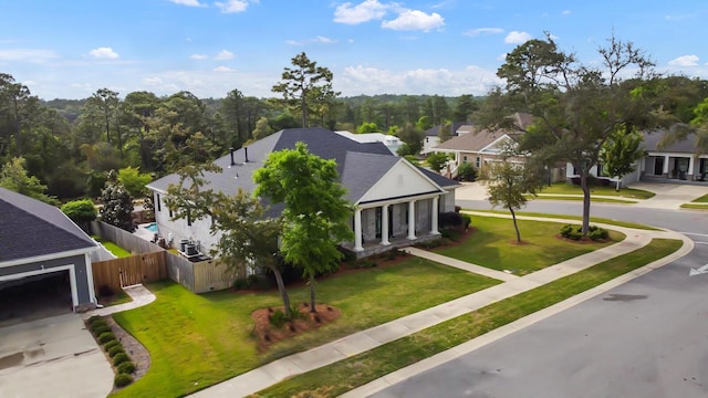 bird's eye view featuring a residential view