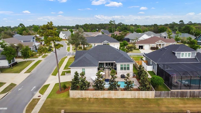 birds eye view of property featuring a residential view
