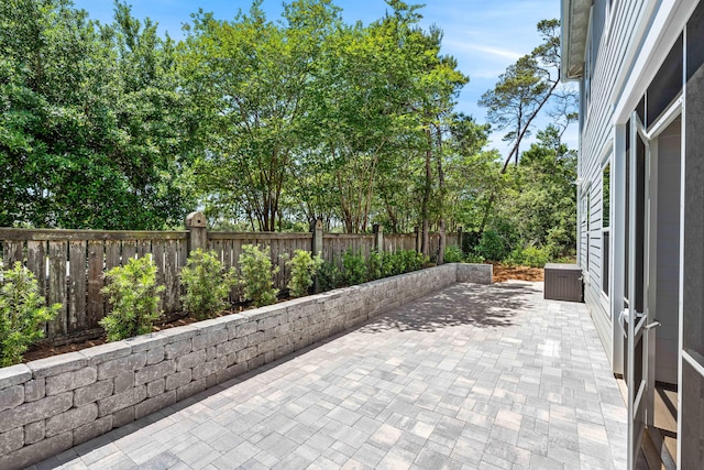 view of patio / terrace with a fenced backyard