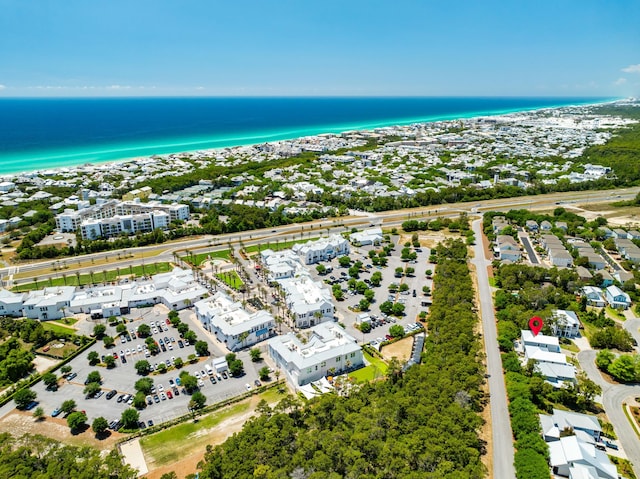 aerial view of a large body of water