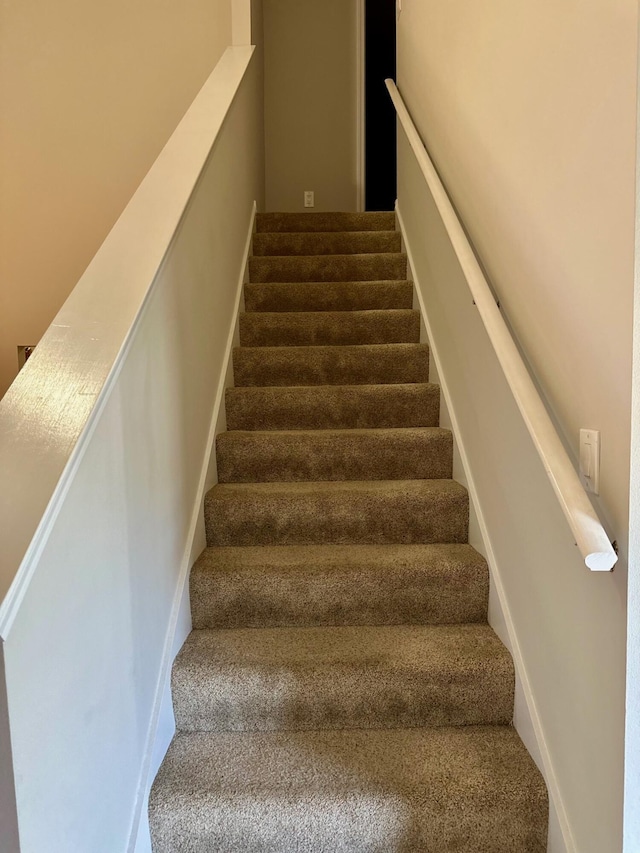 stairway with carpet