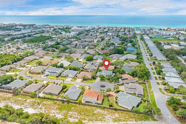 597 Avalon Blvd, Miramar Beach, FL 32550 - bird's eye view featuring a water view and a residential view