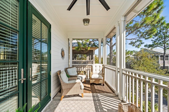 50 Cinnamon Fern Ln, Santa Rosa Beach, FL 32459 - sunroom with ceiling fan