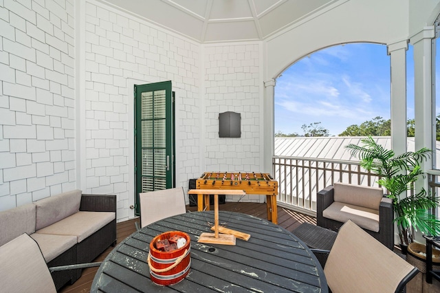 50 Cinnamon Fern Ln, Santa Rosa Beach, FL 32459 - balcony with an outdoor living space and outdoor dining space