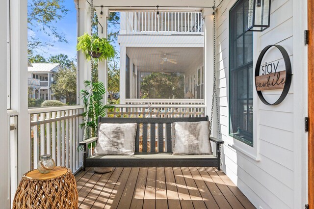 50 Cinnamon Fern Ln, Santa Rosa Beach, FL 32459 - wooden deck featuring a porch