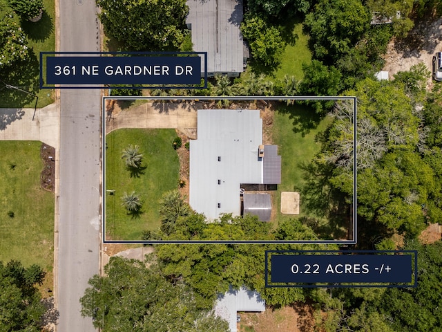 361 NE Gardner Dr, Fort Walton Beach, FL 32548 - aerial view of property's location featuring property parcel outlined