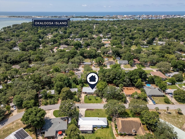 361 NE Gardner Dr, Fort Walton Beach, FL 32548 - aerial view of residential area featuring a nearby body of water
