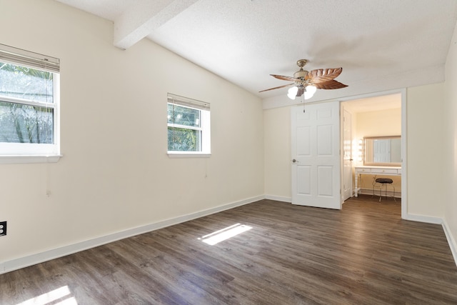 361 NE Gardner Dr, Fort Walton Beach, FL 32548 - unfurnished bedroom with multiple windows, dark wood-style flooring, baseboards, and ceiling fan