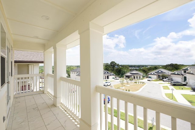 balcony featuring a residential view