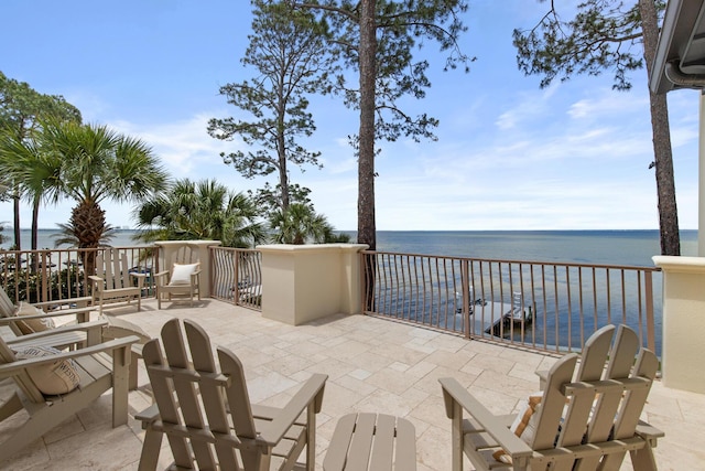 3002 Bay Villas Dr, Miramar Beach, FL 32550 - view of patio with a water view