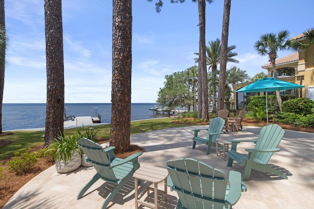 3002 Bay Villas Dr, Miramar Beach, FL 32550 - view of patio featuring a water view