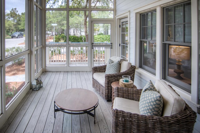 view of sunroom / solarium