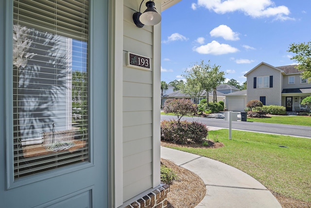 details with a residential view