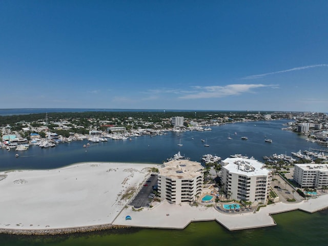 100 Gulf Shore Dr Unit 202, Destin, FL 32541 - drone / aerial view with a water view and a city view