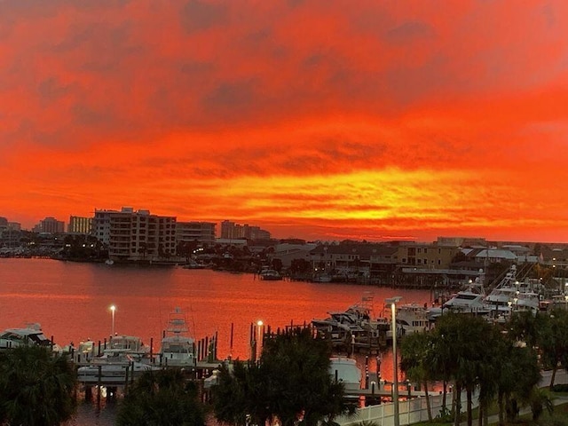 100 Gulf Shore Dr Unit 202, Destin, FL 32541 - view of water feature with a view of city and a dock