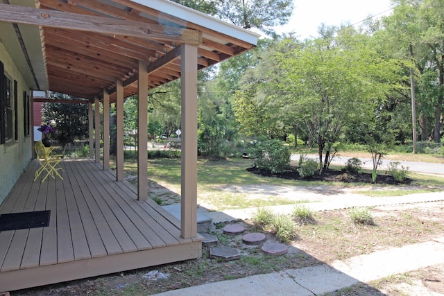 view of wooden deck