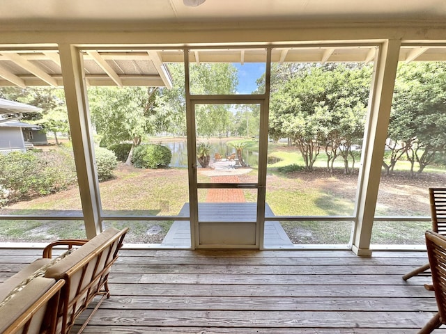 view of sunroom
