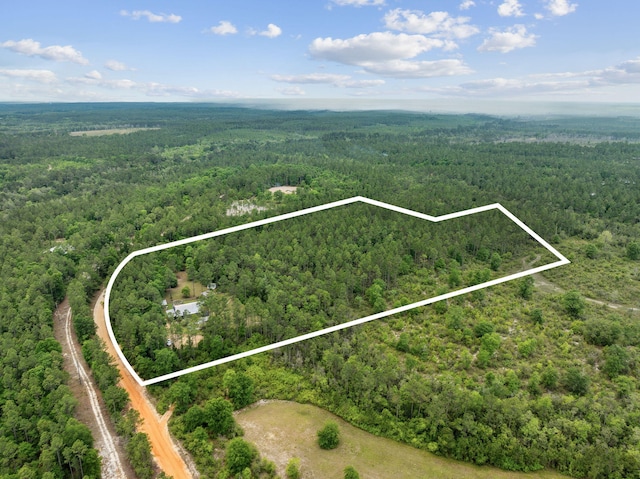 aerial view featuring a view of trees