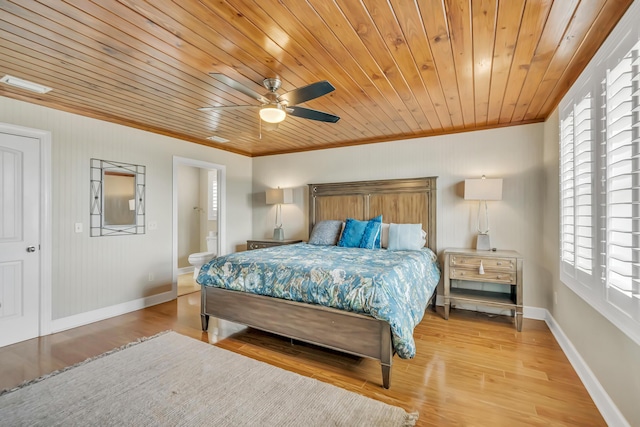 126 Tall Oaks Rd, Defuniak Springs, FL 32435 - bedroom featuring ornamental molding, light wood finished floors, multiple windows, and wooden ceiling
