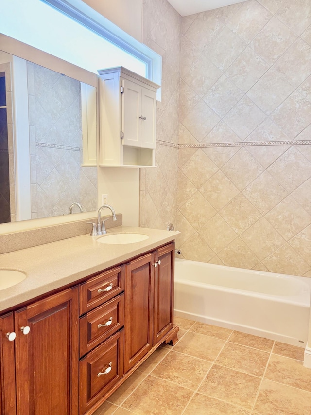 134 Rivercrest Cir, Santa Rosa Beach, FL 32459 - bathroom featuring double vanity and bathtub / shower combination