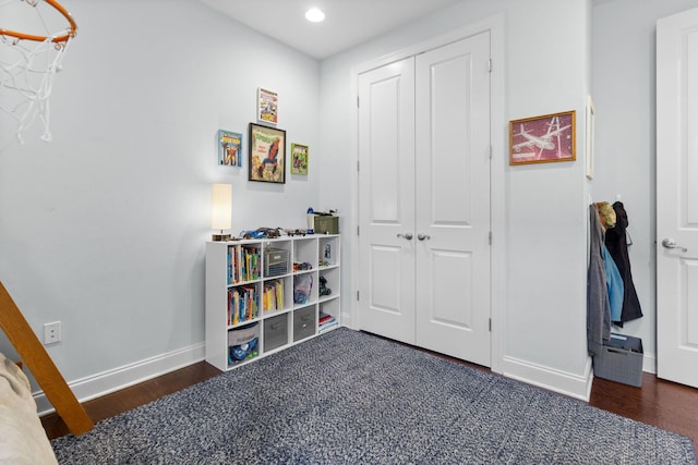 4046 17th St, Niceville, FL 32578 - recreation room featuring dark wood-type flooring, baseboards, and recessed lighting
